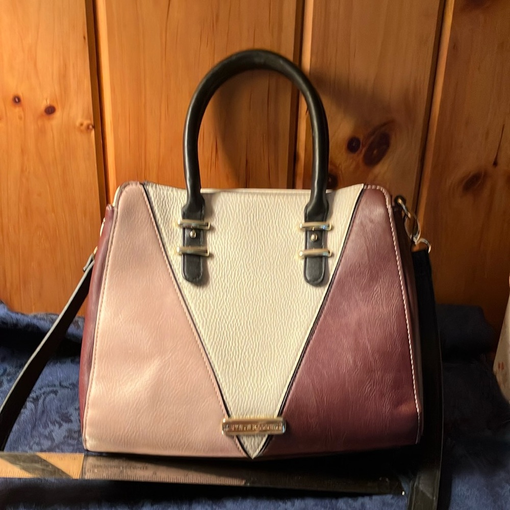 Stylish Tri-Color Women's Handbag